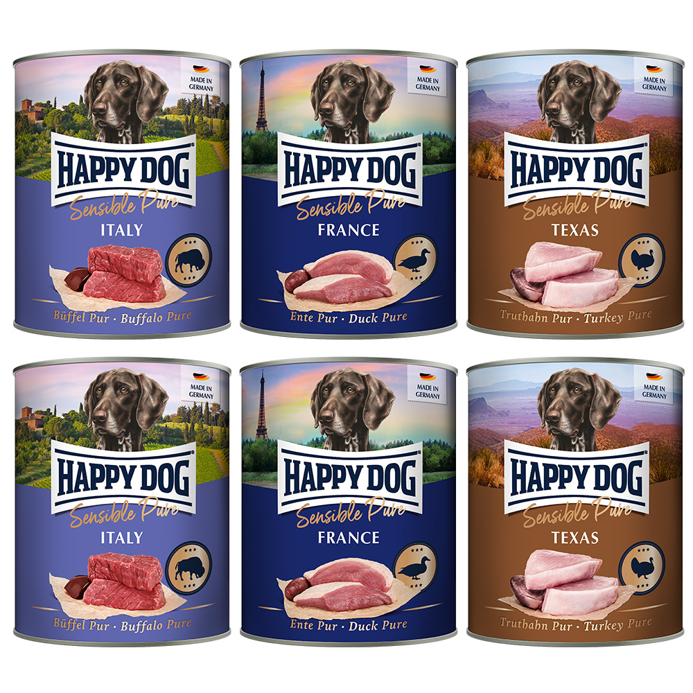 Happy Dog Sensible Pure 12 x 800 g - lajitelma (3 makua)